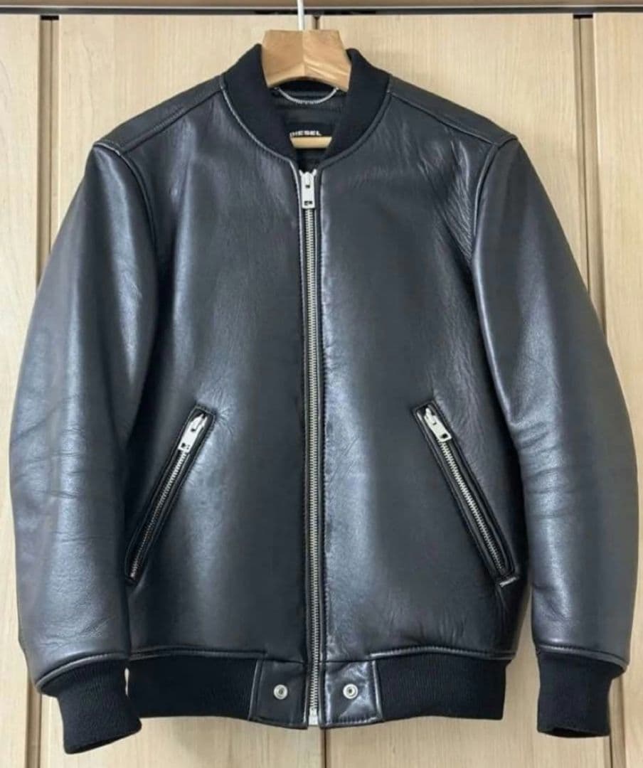 DIESEL ディーゼル レザー ボンバージャケット ラムスキン