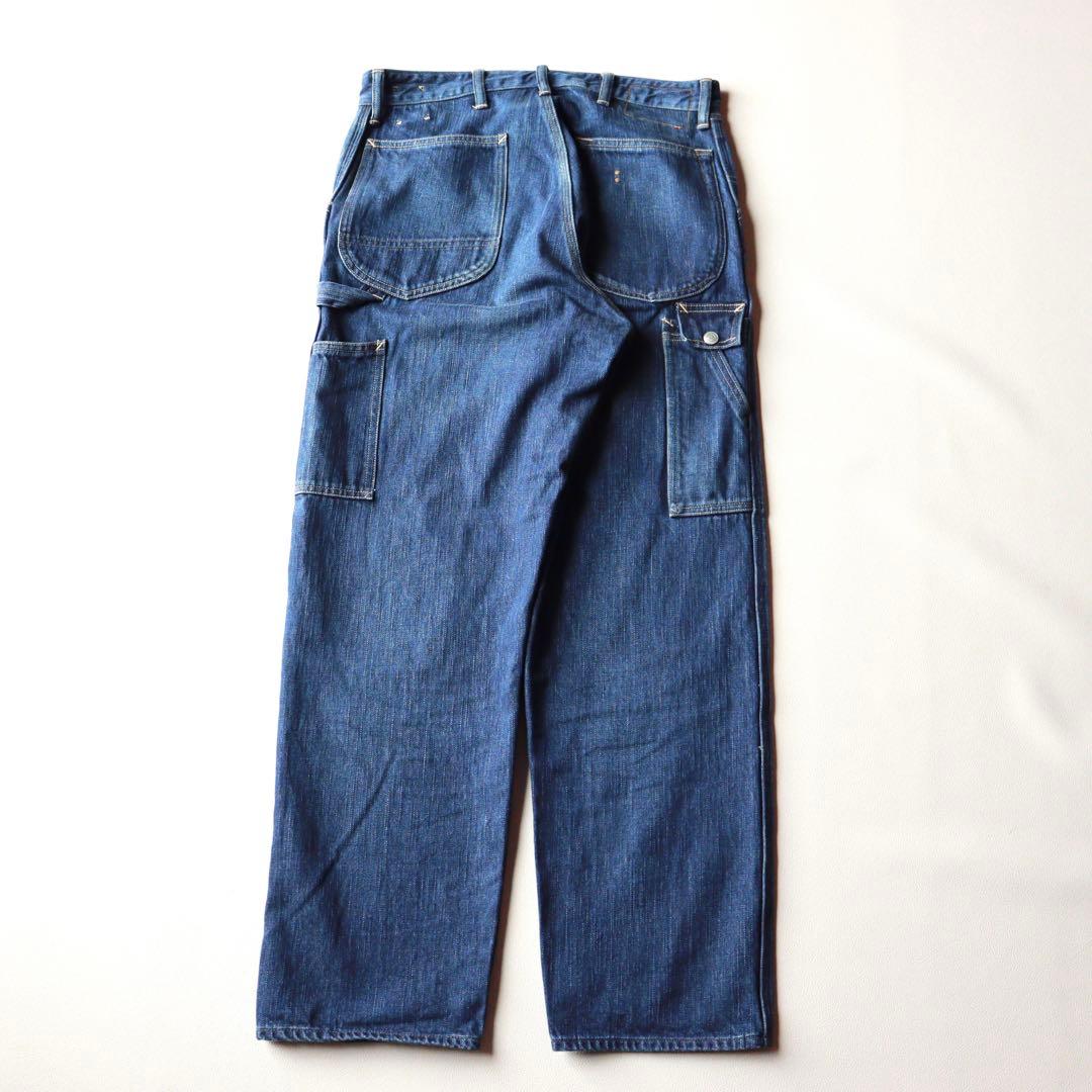 5226【美品】45R ツイードデニムの908山ペインター ワイドデニムパンツ