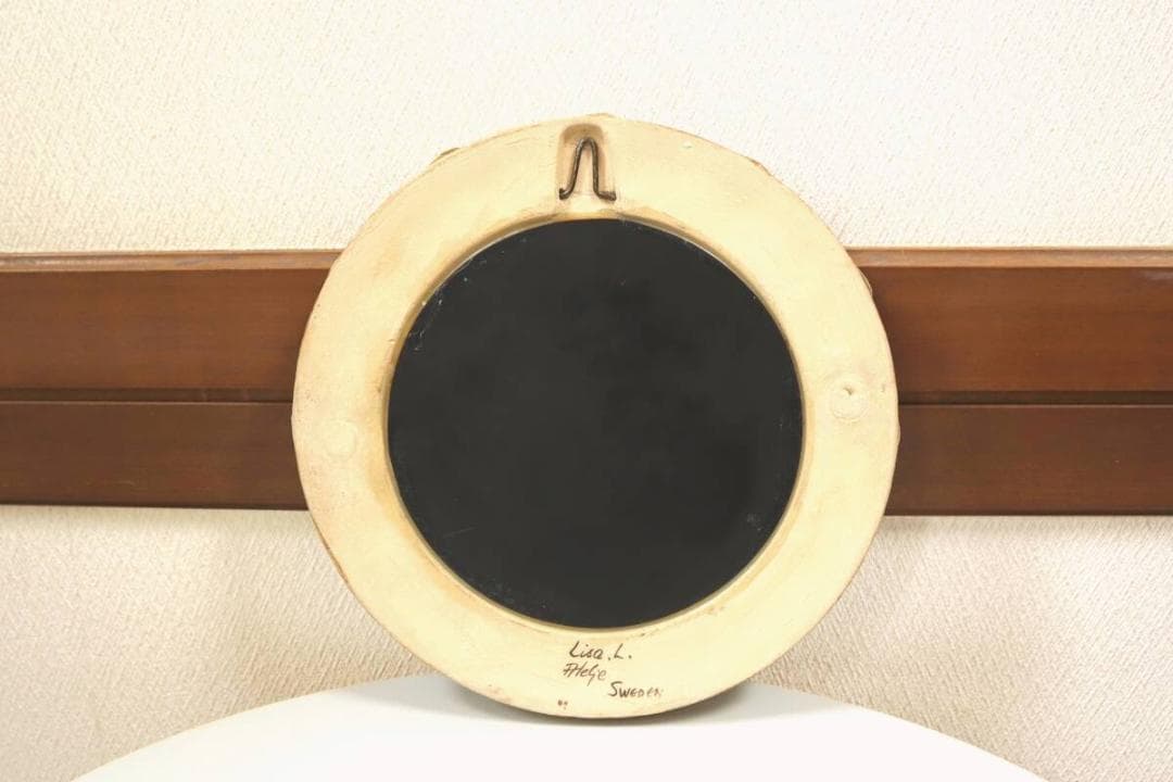 リサラーソン ミラー 陶板 北欧雑貨 検/イデー ウェグナー チーク チェア