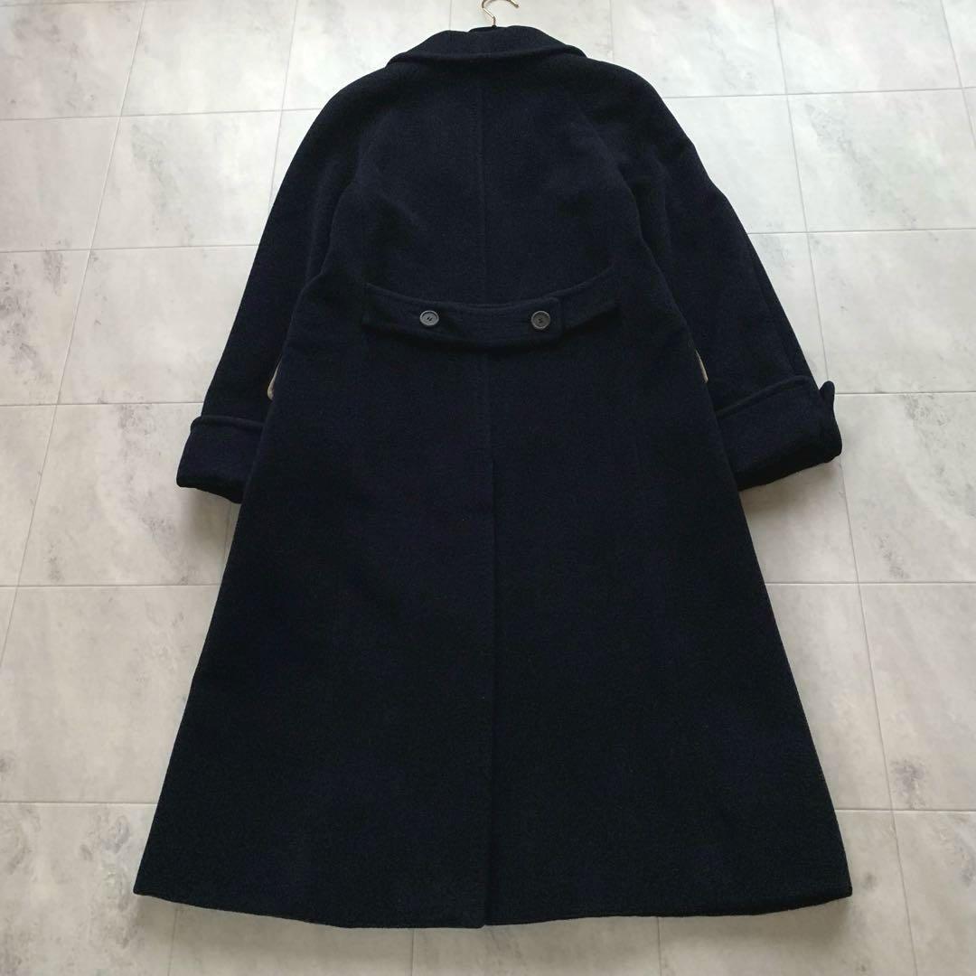 美品♡アクアスキュータム ウールカシミヤ チェスターコート ネイビー M