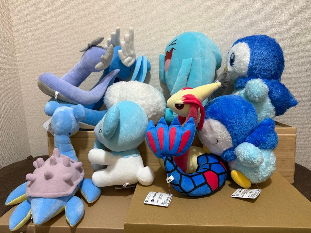 ポケモン ぬいぐるみ 9体セット　ポッチャマ（大）、ソーナンス（大）他