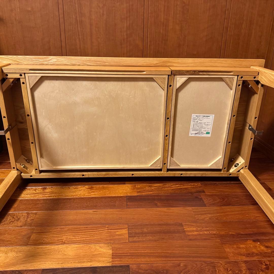 無印良品 無垢材デスク(引出付)オーク材 完成品 送料込 廃番