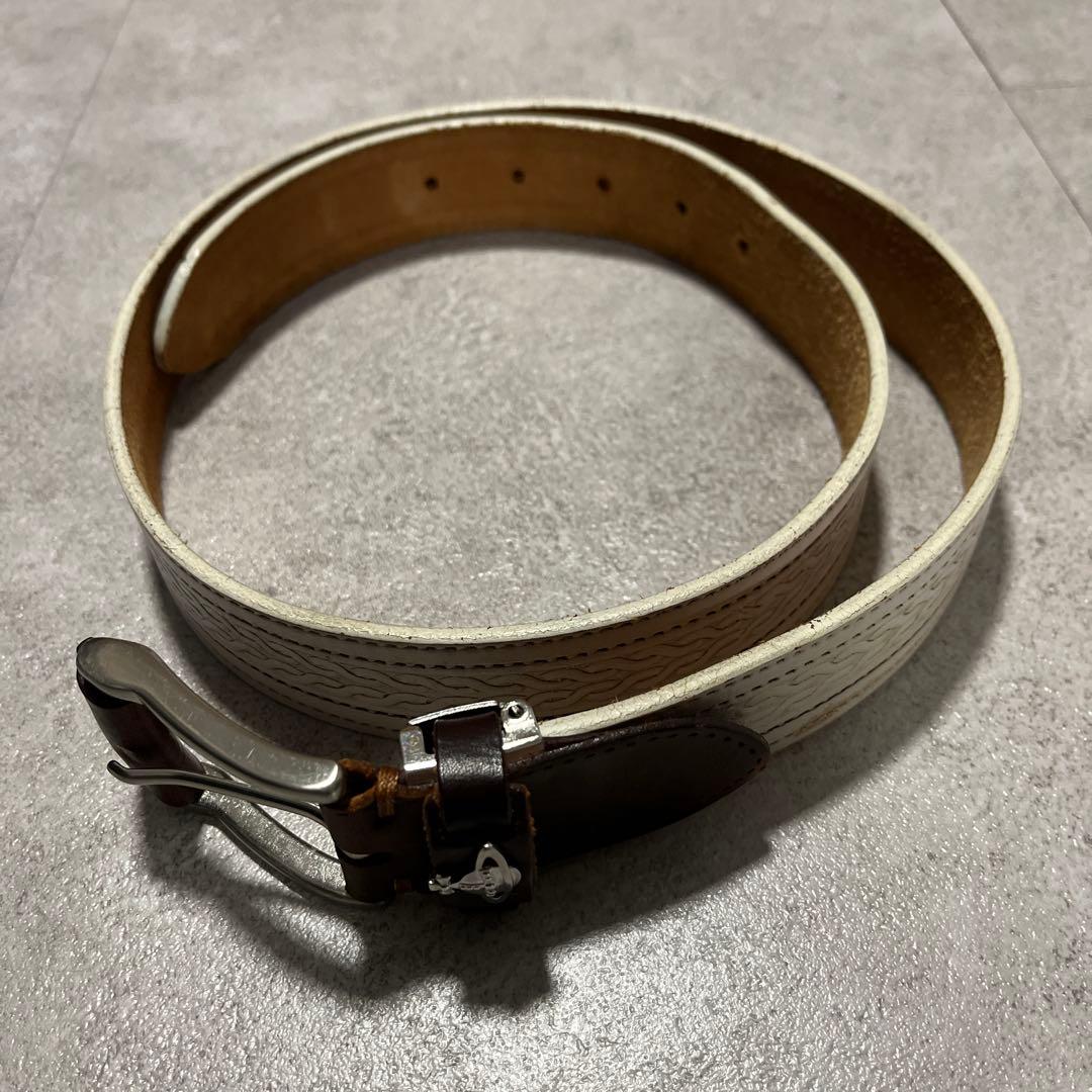 Vivienne Westwood レザー ベルト ブラウン ホワイト