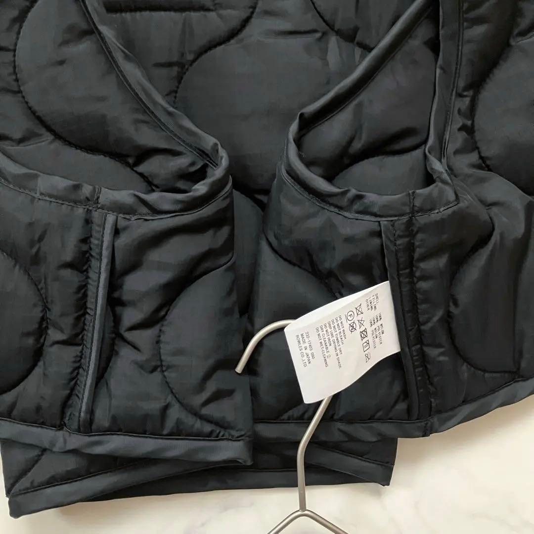 HYKE QUILTED CROPPED VEST 黒 2023FW 17403