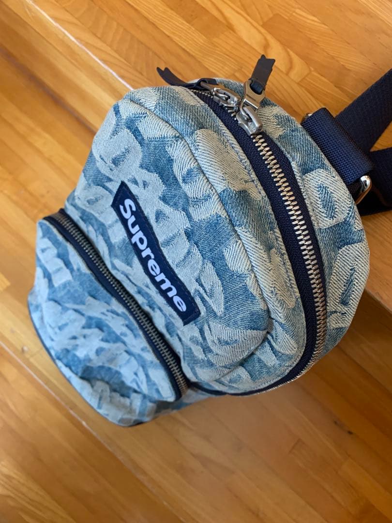 レア ☆ Supreme グラフィティ柄 スリングバッグ デニム ステッカー付き