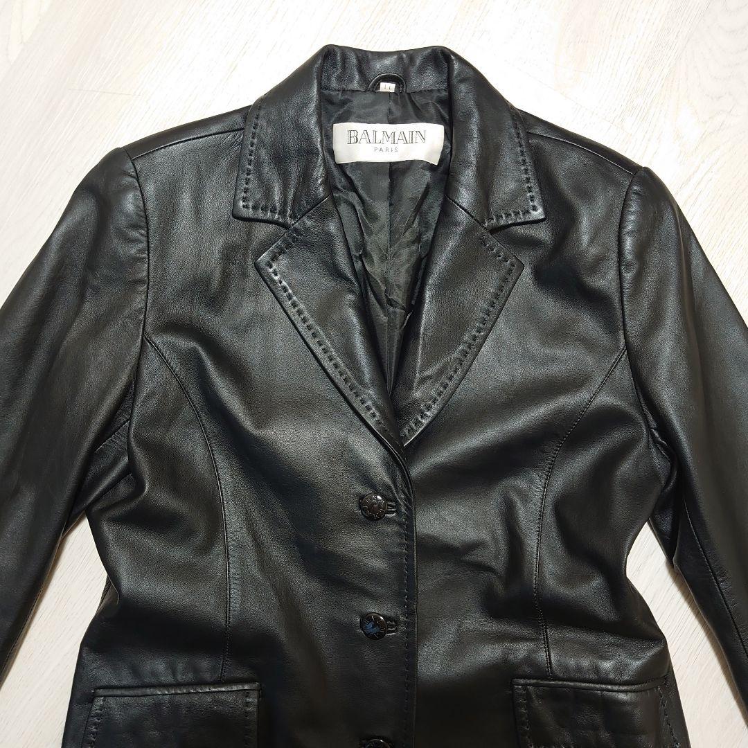 BALMAIN バルマン レザージャケット ラムレザー ブルゾン 美品