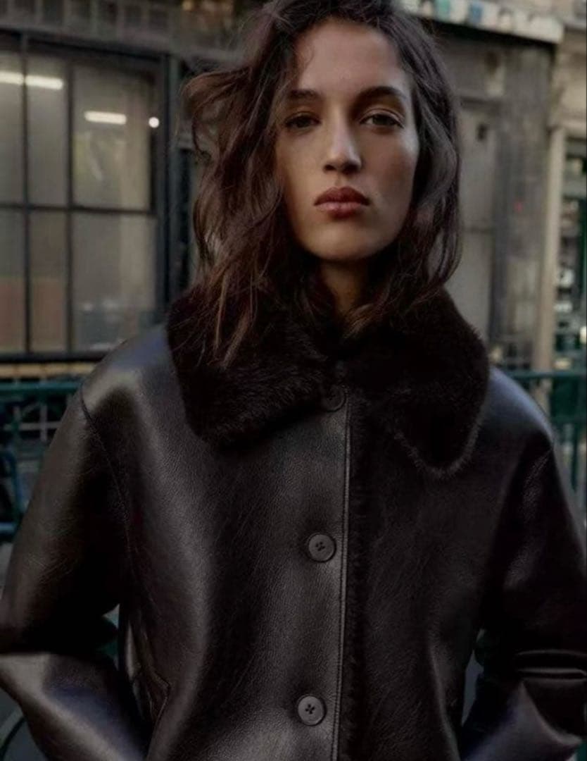 ZARA リバーシブルダブルフェイスフェイクレザージャケット