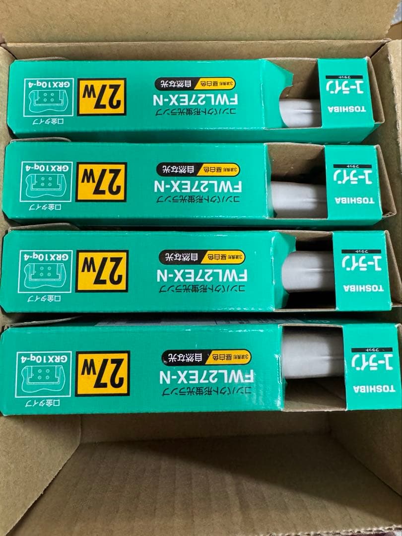 TOSHIBA FWL27EX-N 27W 蛍光灯 4個セット