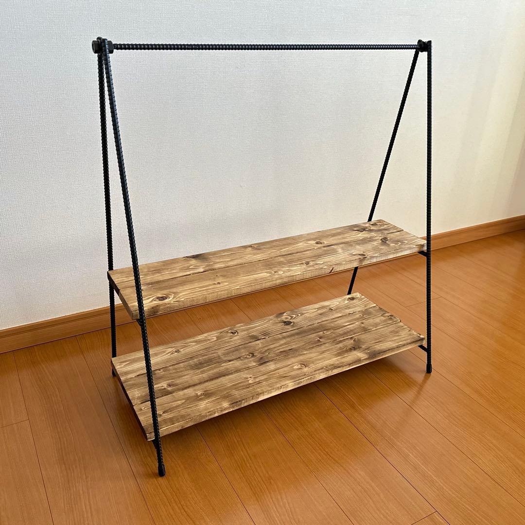 ハンギングラック　アイアンシェルフ　テキーラレッグ　什器　観葉植物棚　飾り棚