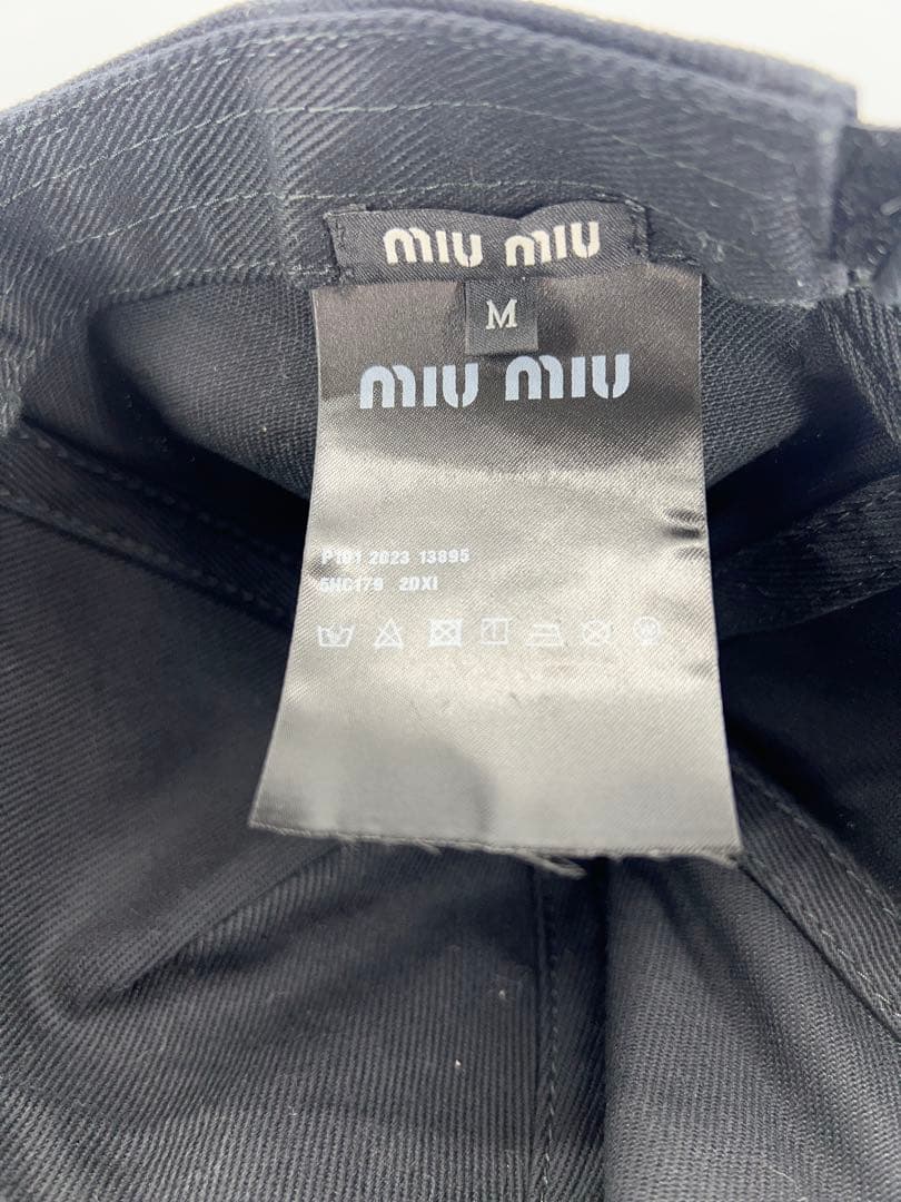 miumiu ベースボールキャップ サイズM ブラック系