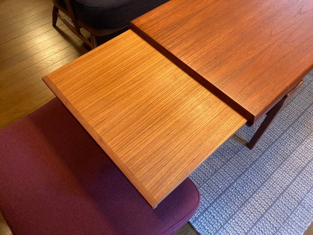 【北欧ビンテージ】ローテーブル コーヒーテーブル 伸長式 デンマーク製 美品