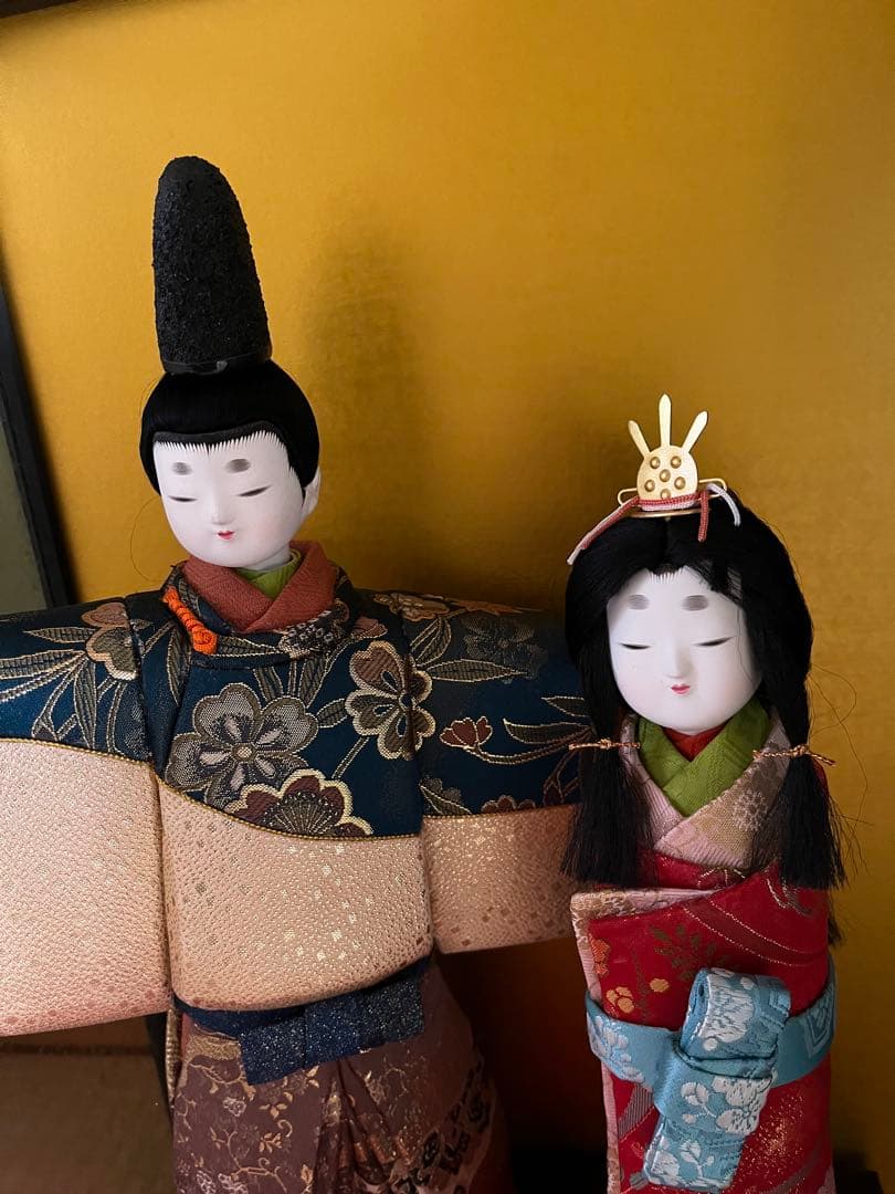 立ち雛　東芸芳山　彩華 雛人形　ガラスケース入り