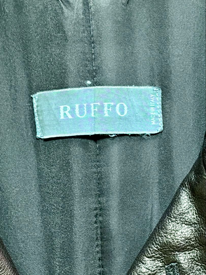 【希少】Ruffo ルッフォ イタリア製 ロングレザーコート 高級本革