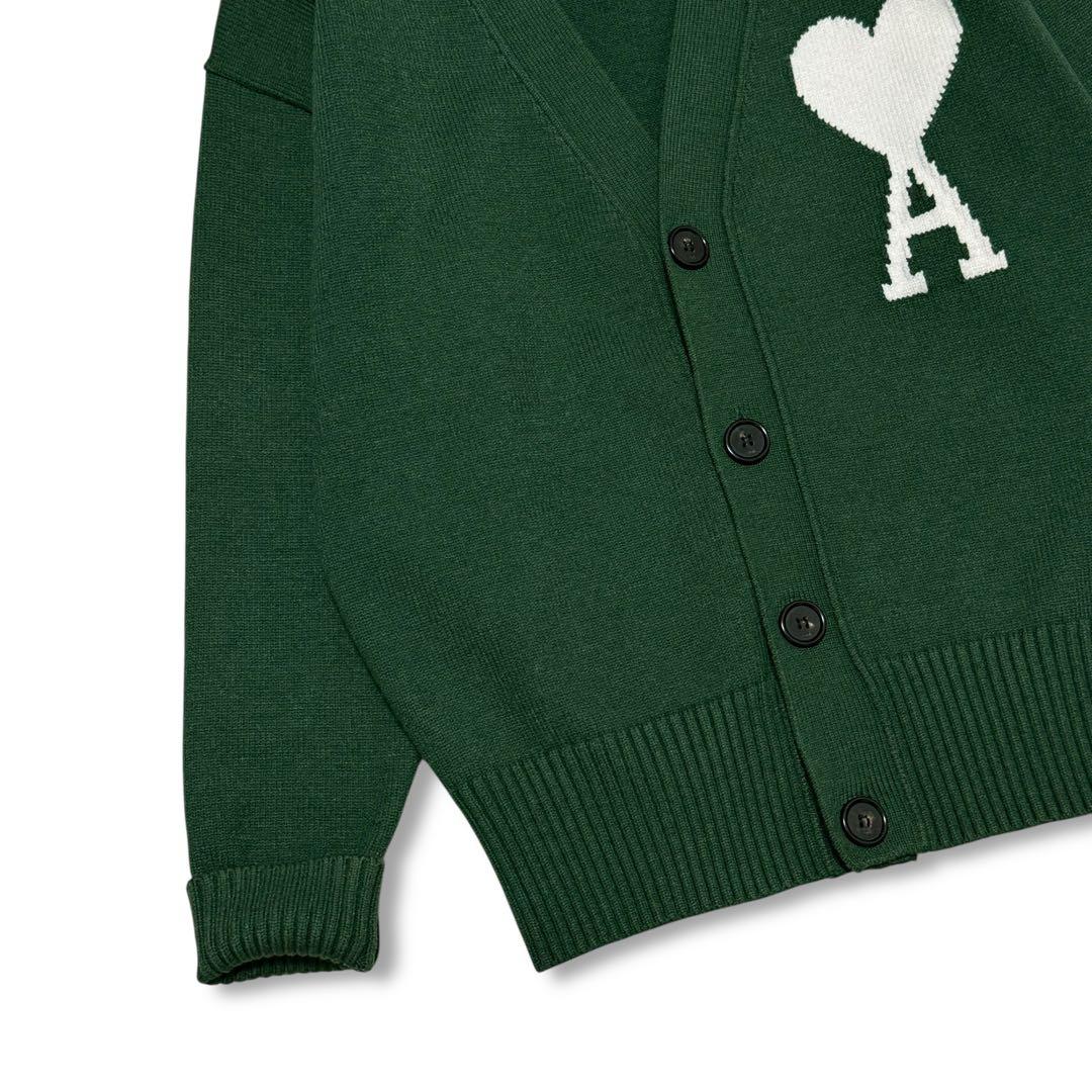 ゆた Ami Paris ニット カーディガン ビッグハートロゴ ウール