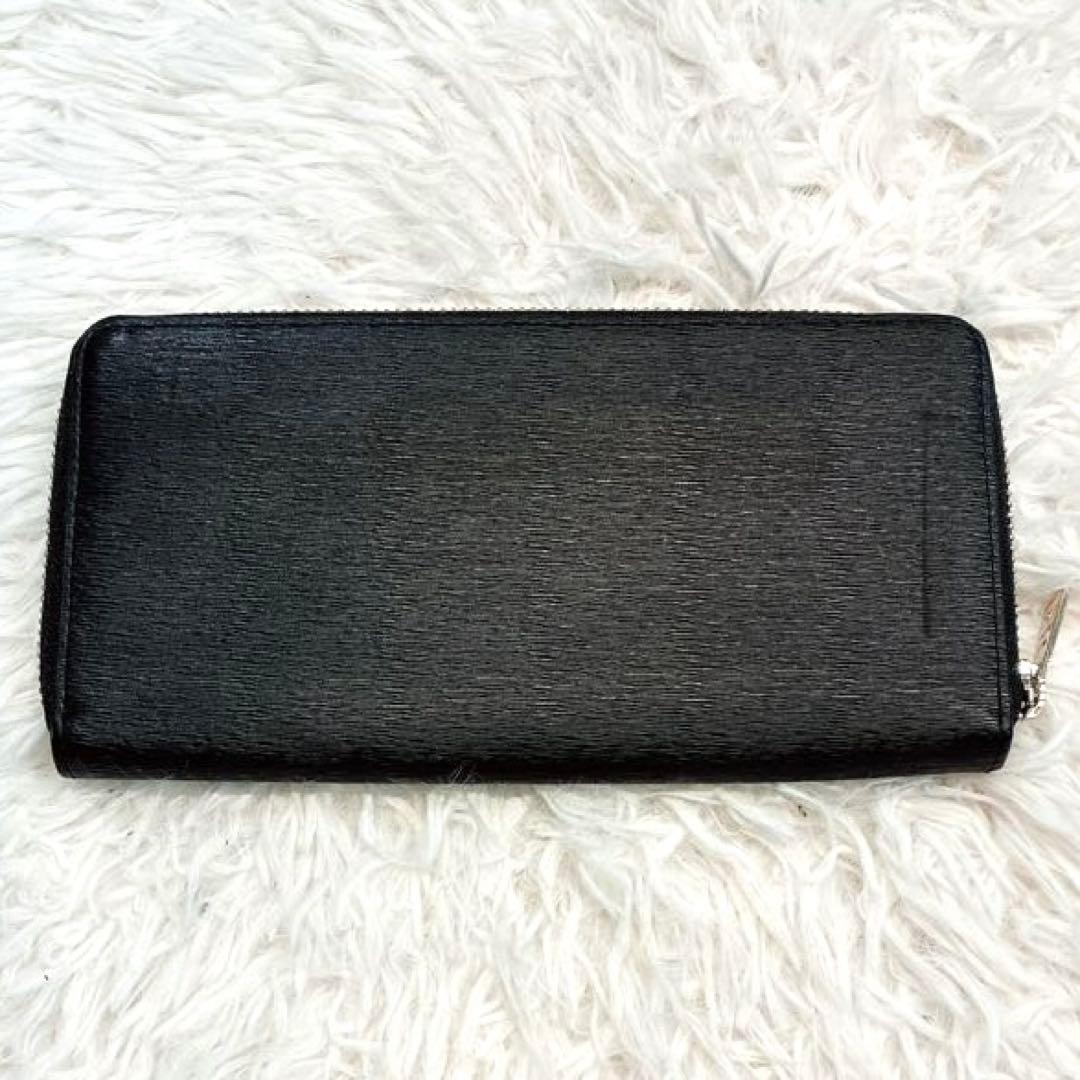 【美品】Paul Smith マーケトリーバニー 長財布 ラウンドファスナー　黒