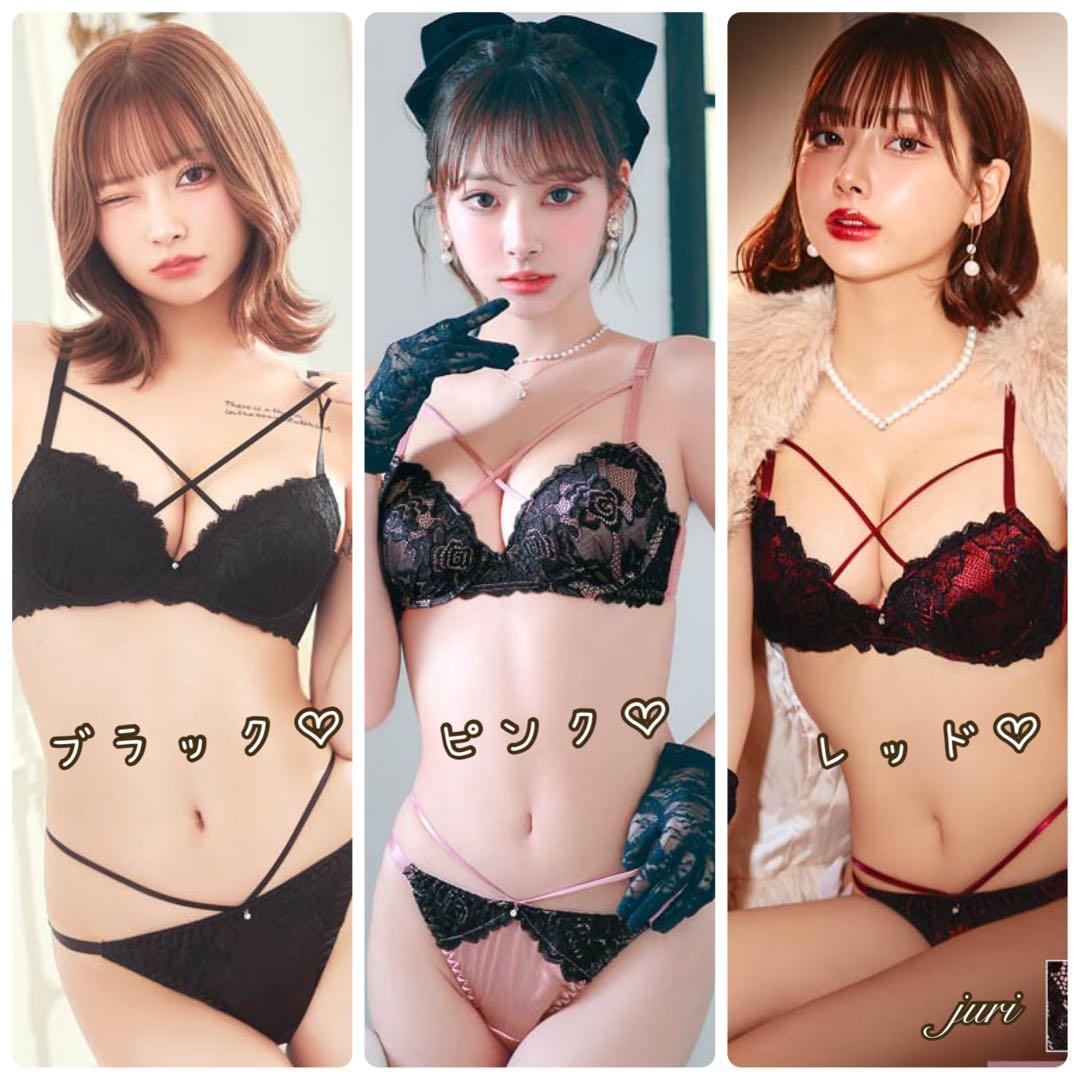 再入荷❤️大人気❤️サテンフラワーコード❤️上下セット❤️Tバックセット❤️