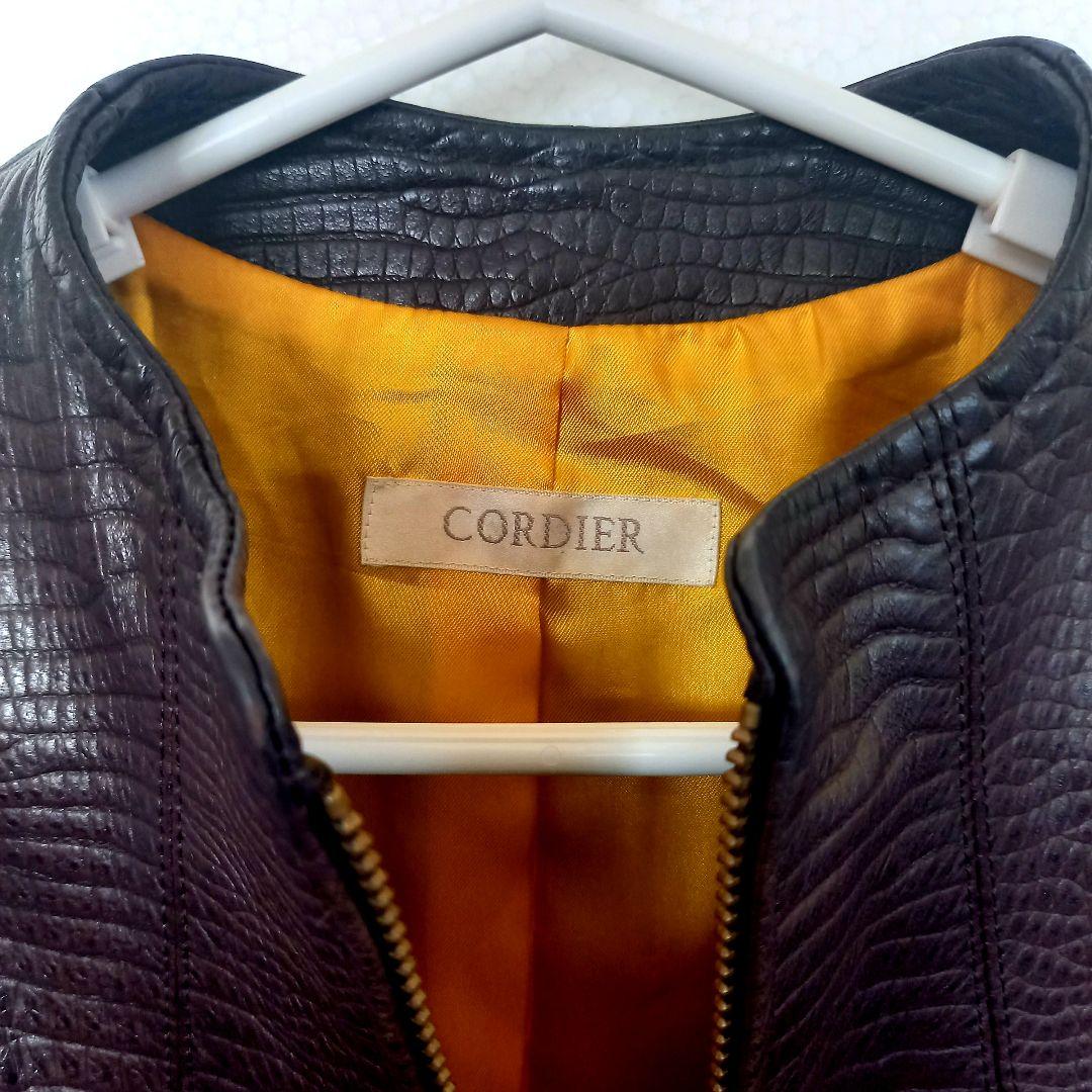 百貨店ブランド　CORDIER 　ワールド　 ラムレザージャケット　2XL相当
