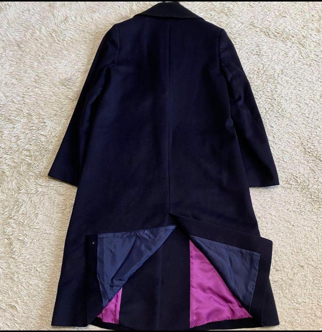 【美品】ポールスミス 2way チェスターコート ノーカラー カシミヤ混 38