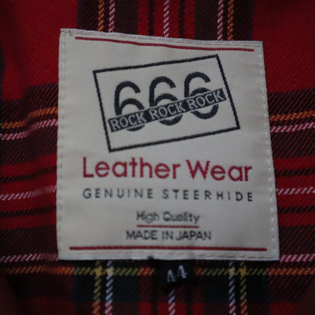 666 レザー ダブルライダースジャケット LJM-8 レッド ステアハイド