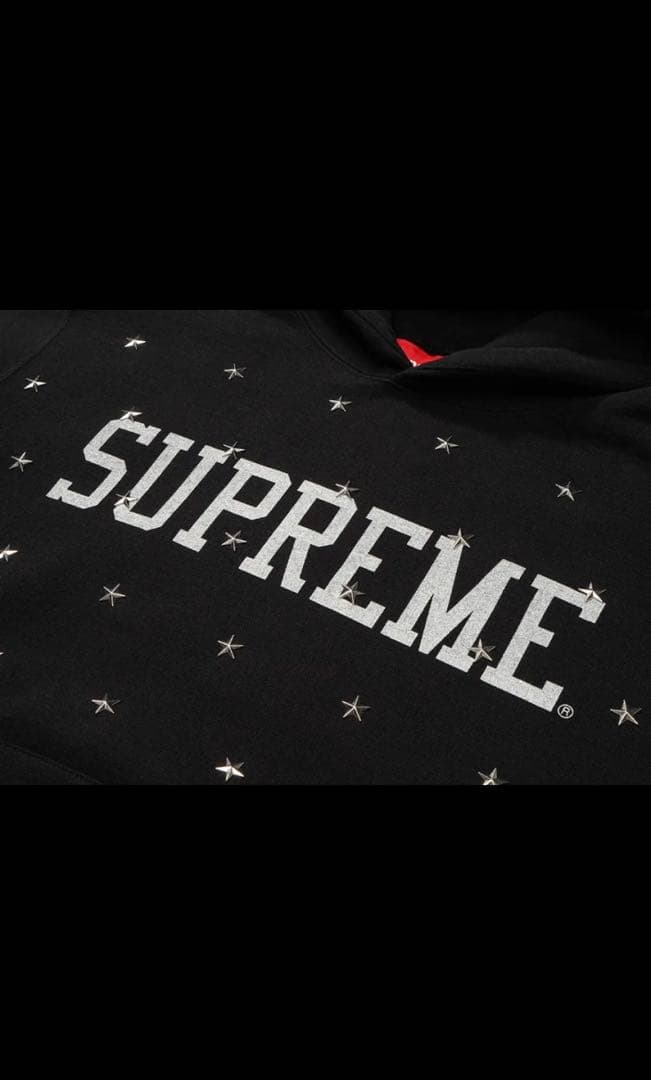 プレ値7万✨SUPREME スタッズパーカーM black