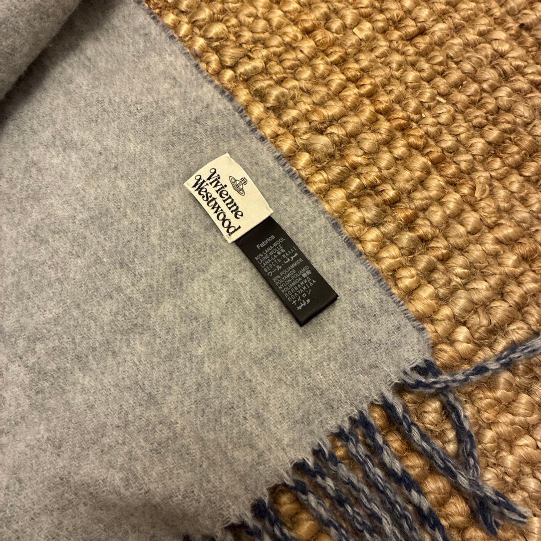 VIVIENNE WESTWOOD オーブデザイン マフラー ブルー