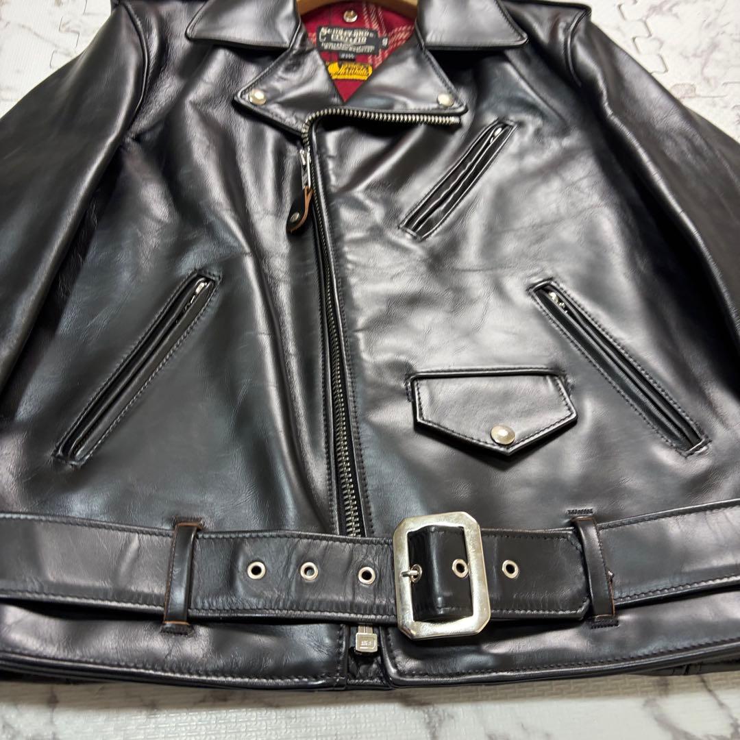 極美品✨ schott ライダースジャケット　613SJH 馬革　黒　40