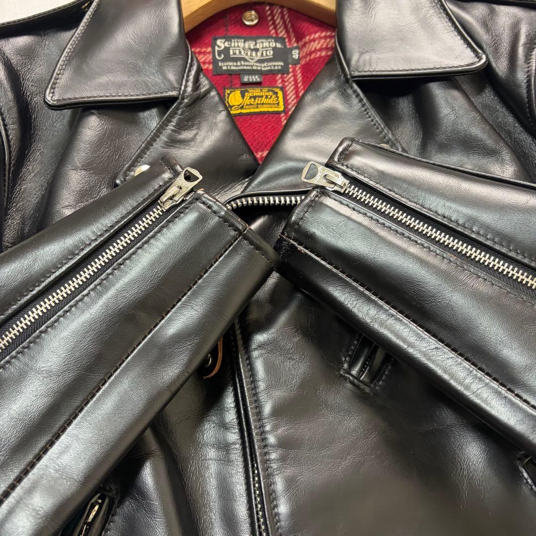 極美品✨ schott ライダースジャケット　613SJH 馬革　黒　40