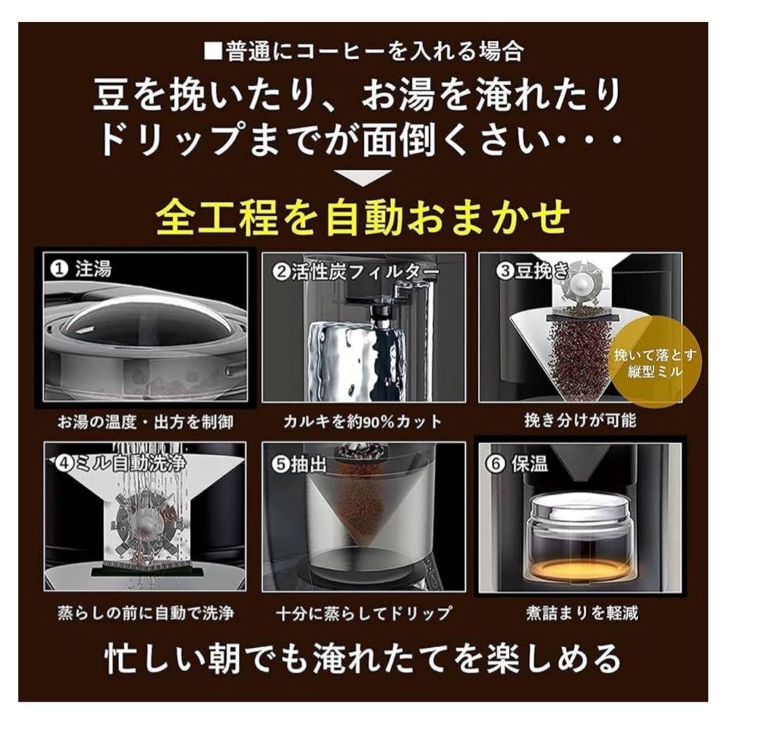 パナソニックNC-A57-K ブラック コーヒーメーカー デカフェ豆コースあり
