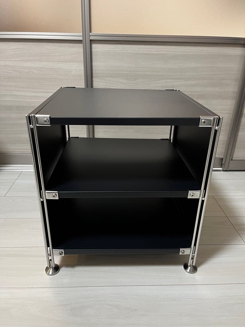 無印良品 ステンレスユニットシェルフ 高さ46cm セット ダークグレー 美品