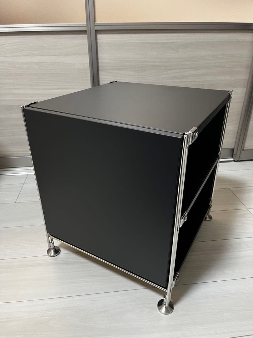 無印良品 ステンレスユニットシェルフ 高さ46cm セット ダークグレー 美品