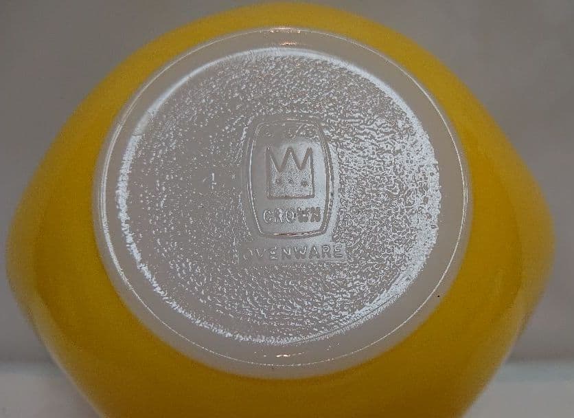 昭和レトロ CROWN OVENWARE 耐熱ガラス ボウル イエロー5枚セット