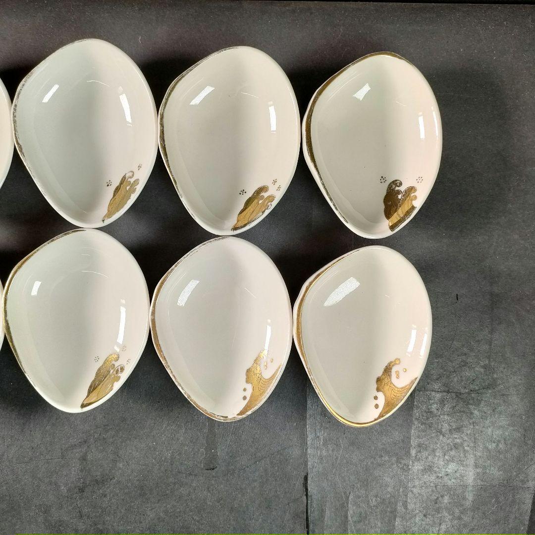 C12-2/金彩波文銘々皿20客/和食器/懐石道具/懐石料理