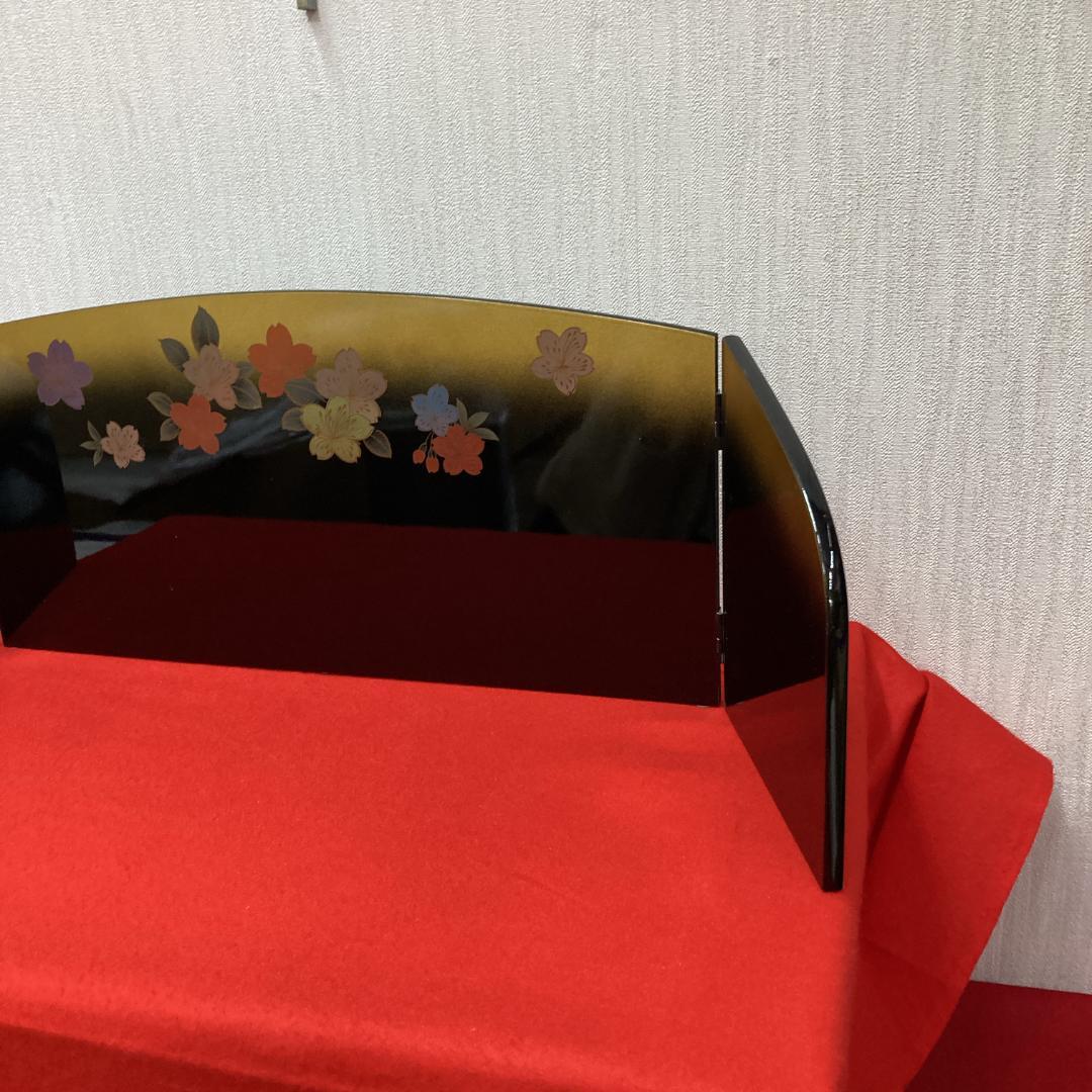 ３SB-1 可愛い桜　三月屏風　高さ24㎝位　雛人形屏風　ひな屏風　雛飾り屏風