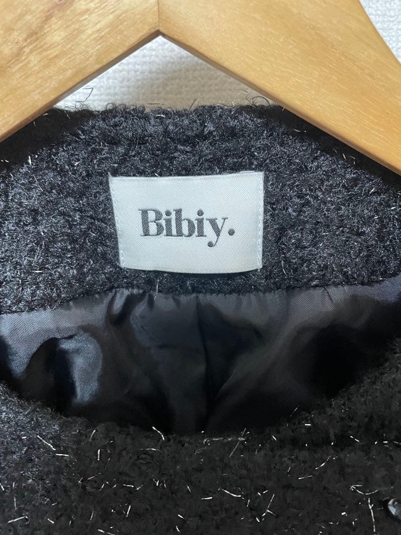 bibiy MEGAN LAME JACKET ブラック ラメ　ジャケット