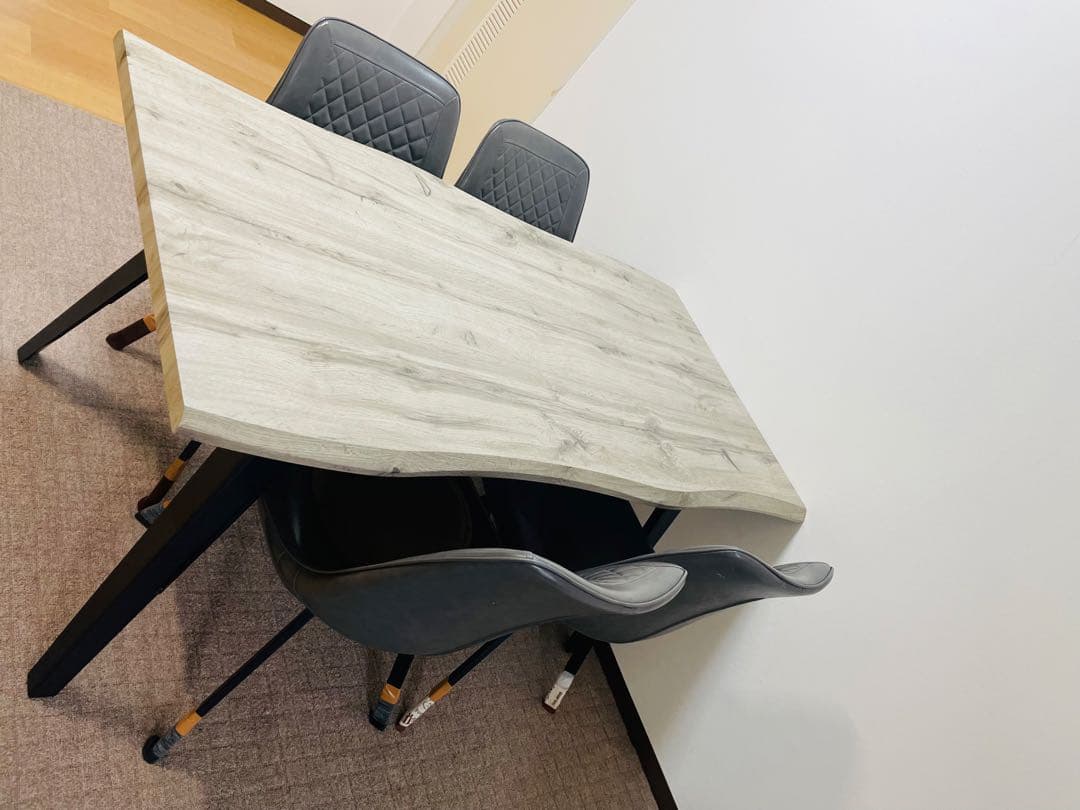 ダイニングテーブルセット 4人用 幅150cm 食卓テーブル グレー