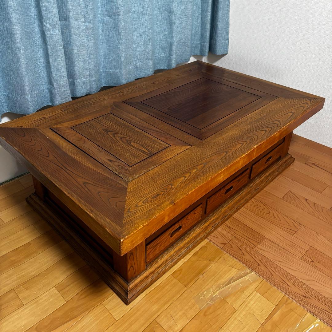 囲炉裏座卓　囲炉裏テーブル　欅材　火鉢　和家具