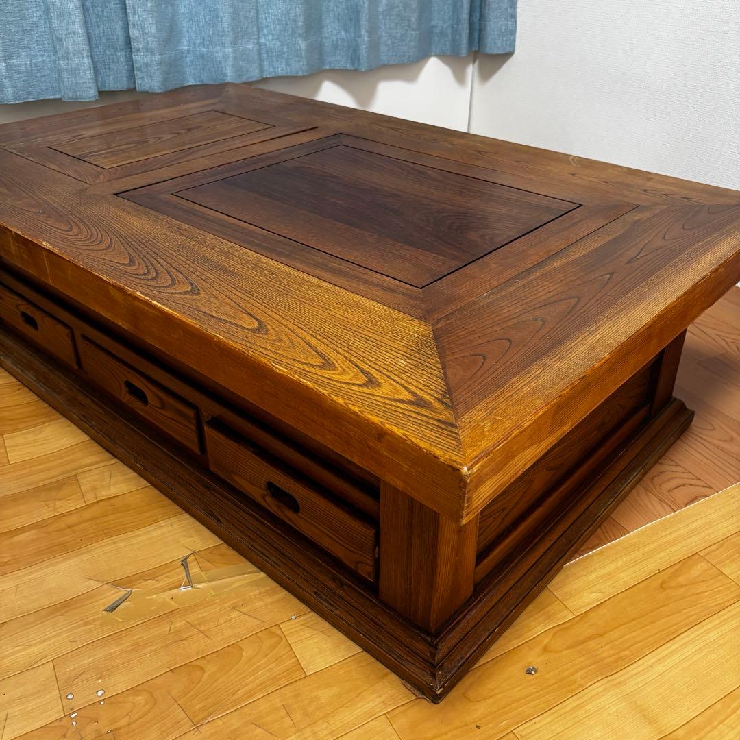 囲炉裏座卓　囲炉裏テーブル　欅材　火鉢　和家具