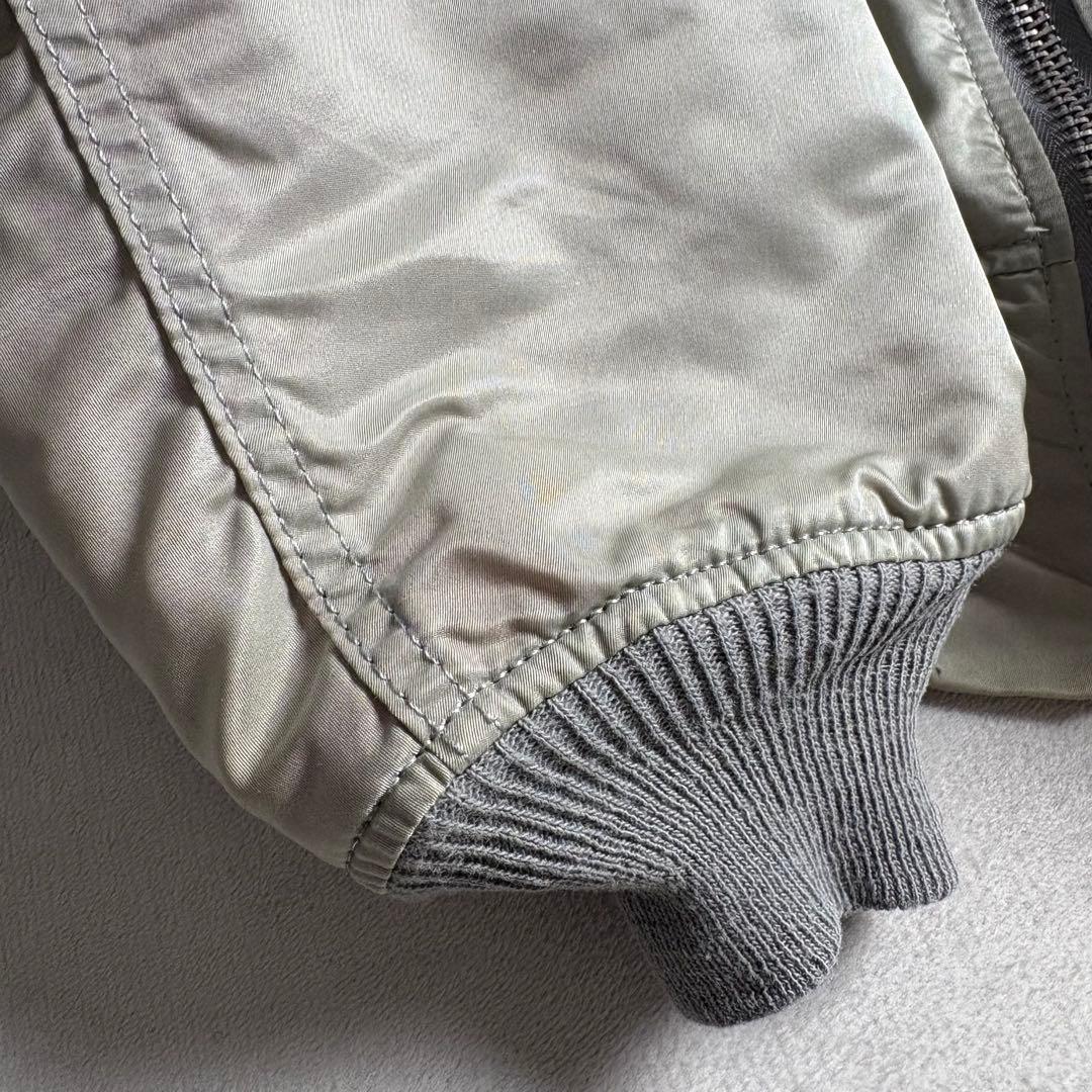 80s-90s USA製 alpha ma-1 シルバー　ボンバージャケット