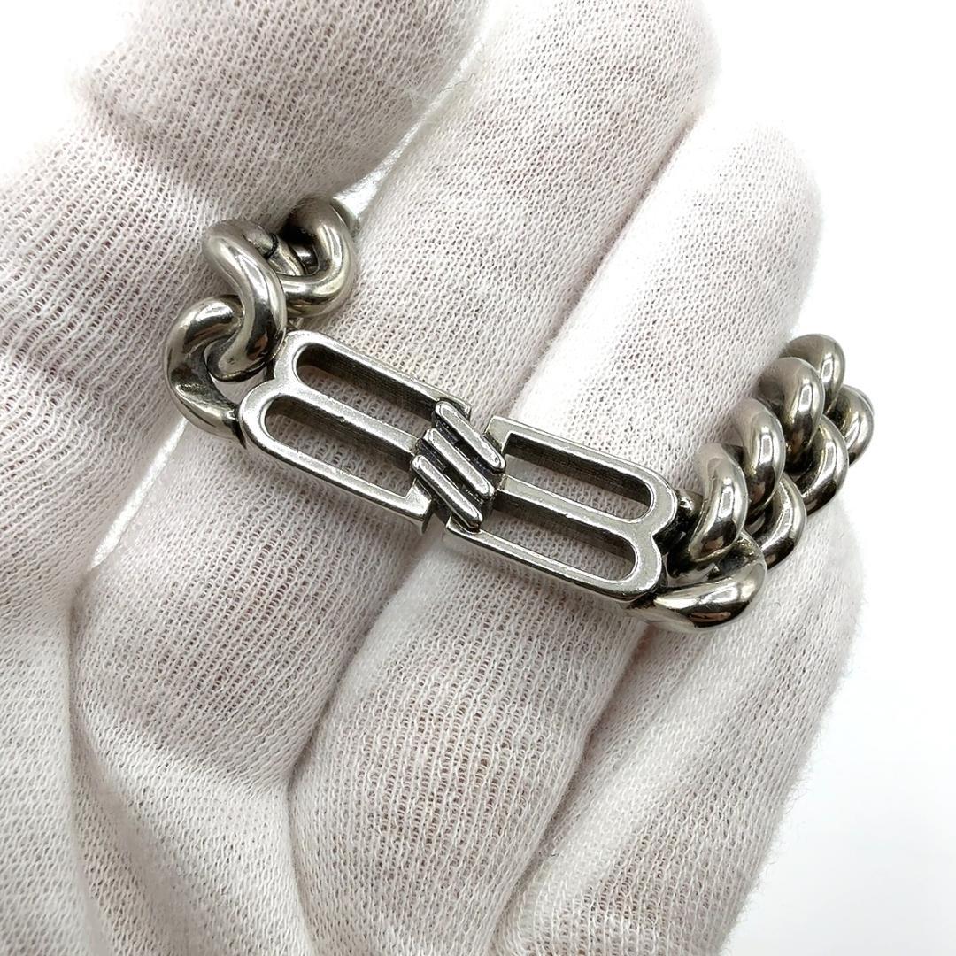 ◇バレンシアガ◇インターロックBB/ロゴ/ブレスレット/ブラスレ/シルバー