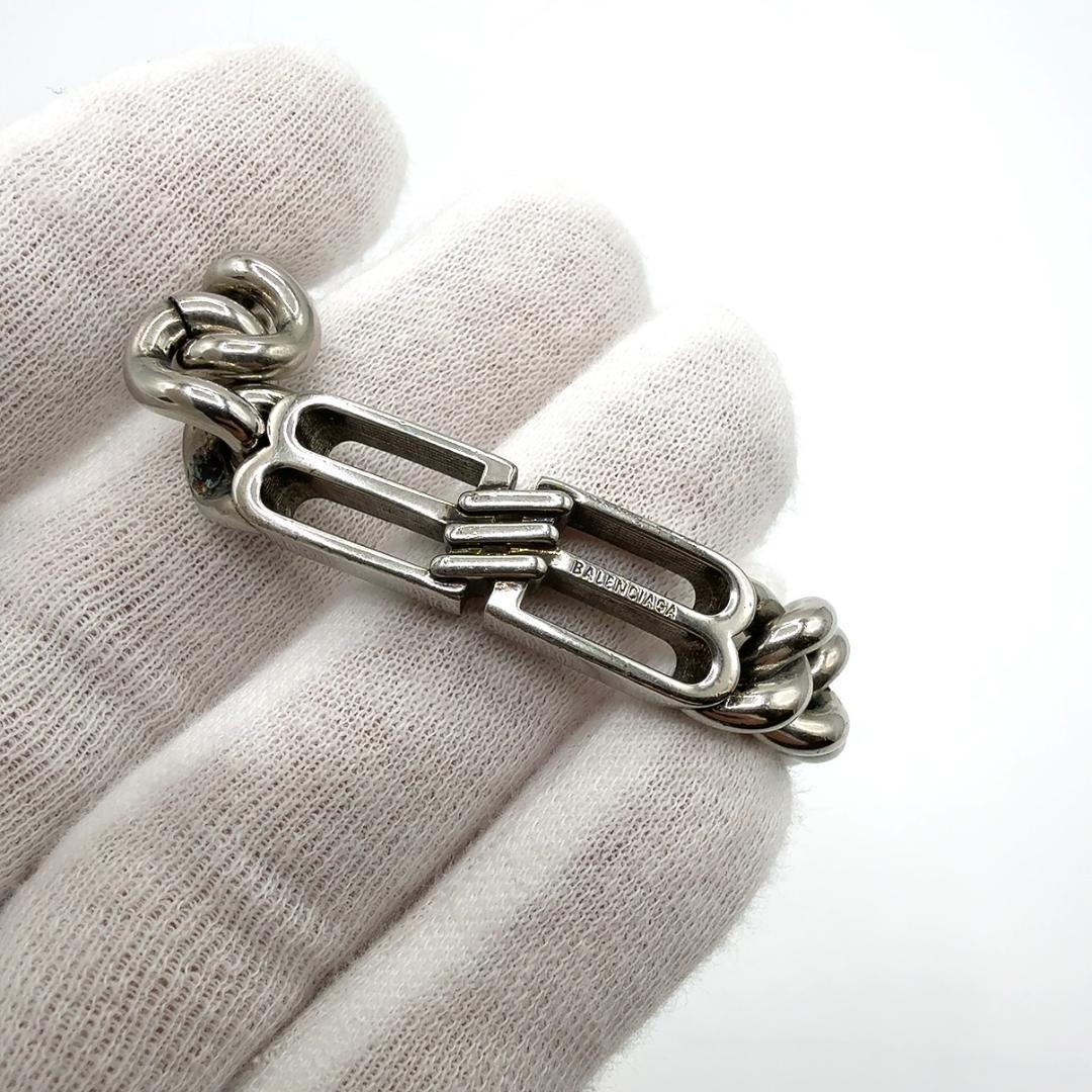 ◇バレンシアガ◇インターロックBB/ロゴ/ブレスレット/ブラスレ/シルバー