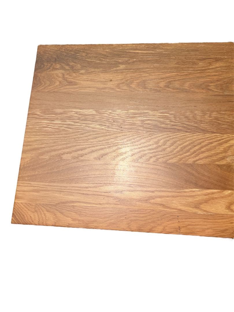 無印良品　無垢材ローテーブル　オーク材　引出付