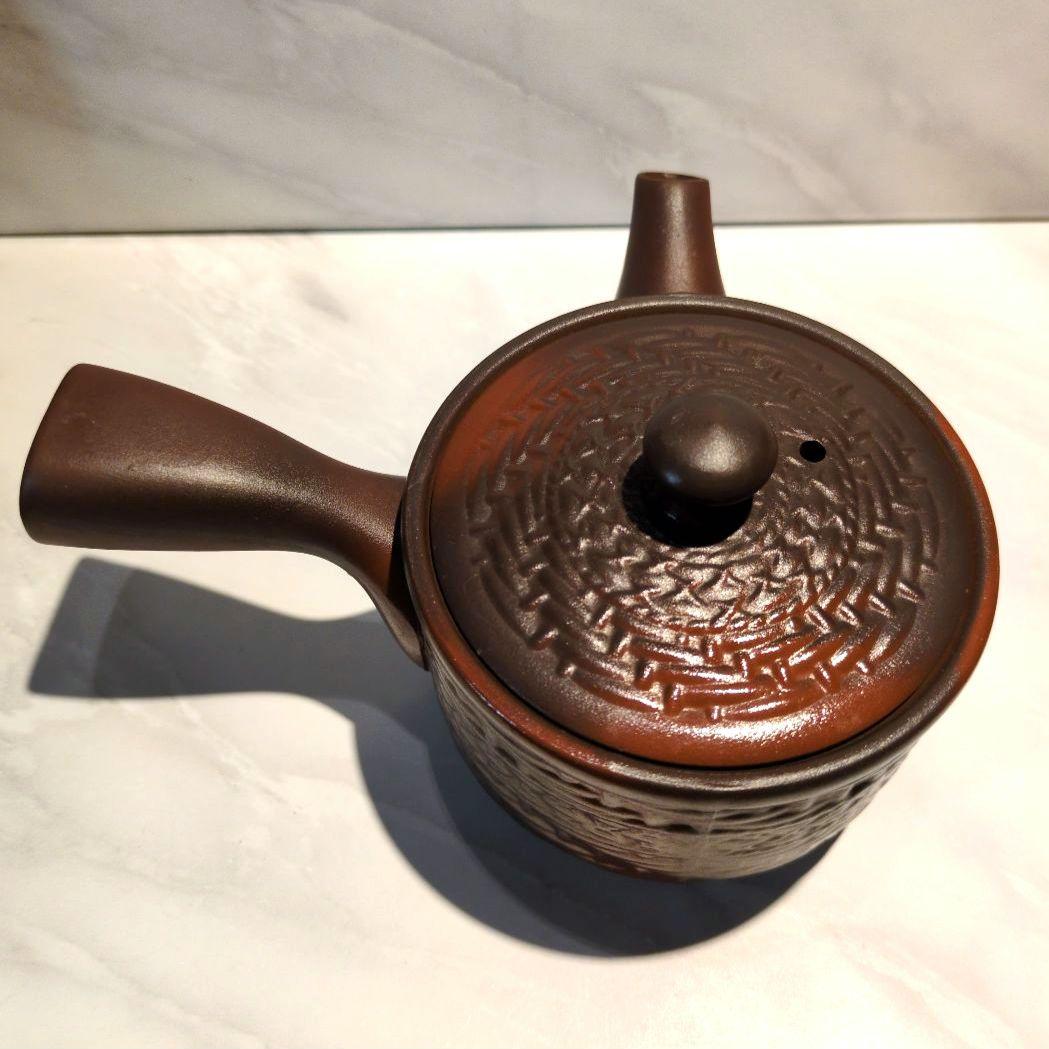 【急須】赤茶色１客　お茶屋さんにて購入　中古品