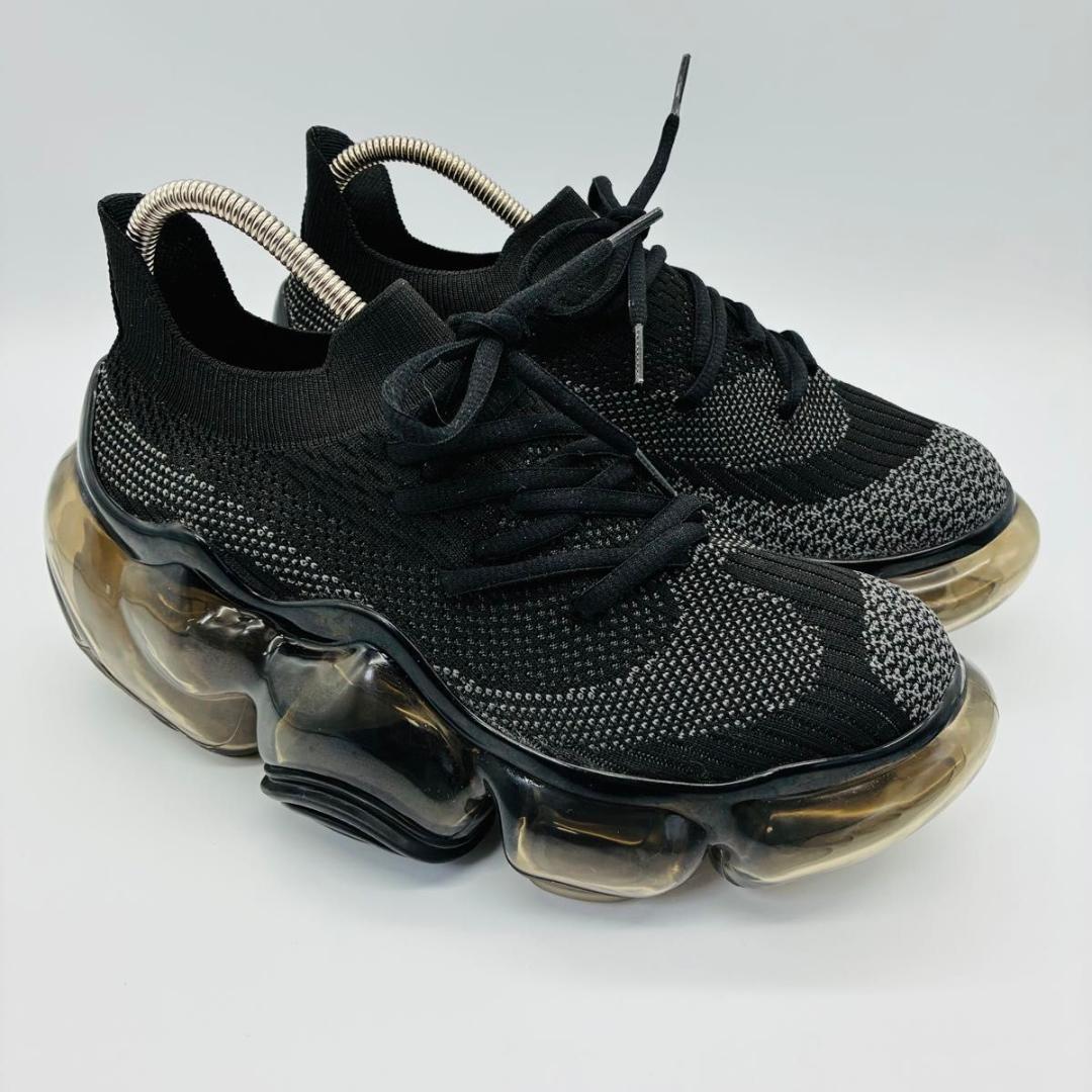 【美品】grounds MOOPIE BLACK GRAY 24cm 箱 袋付
