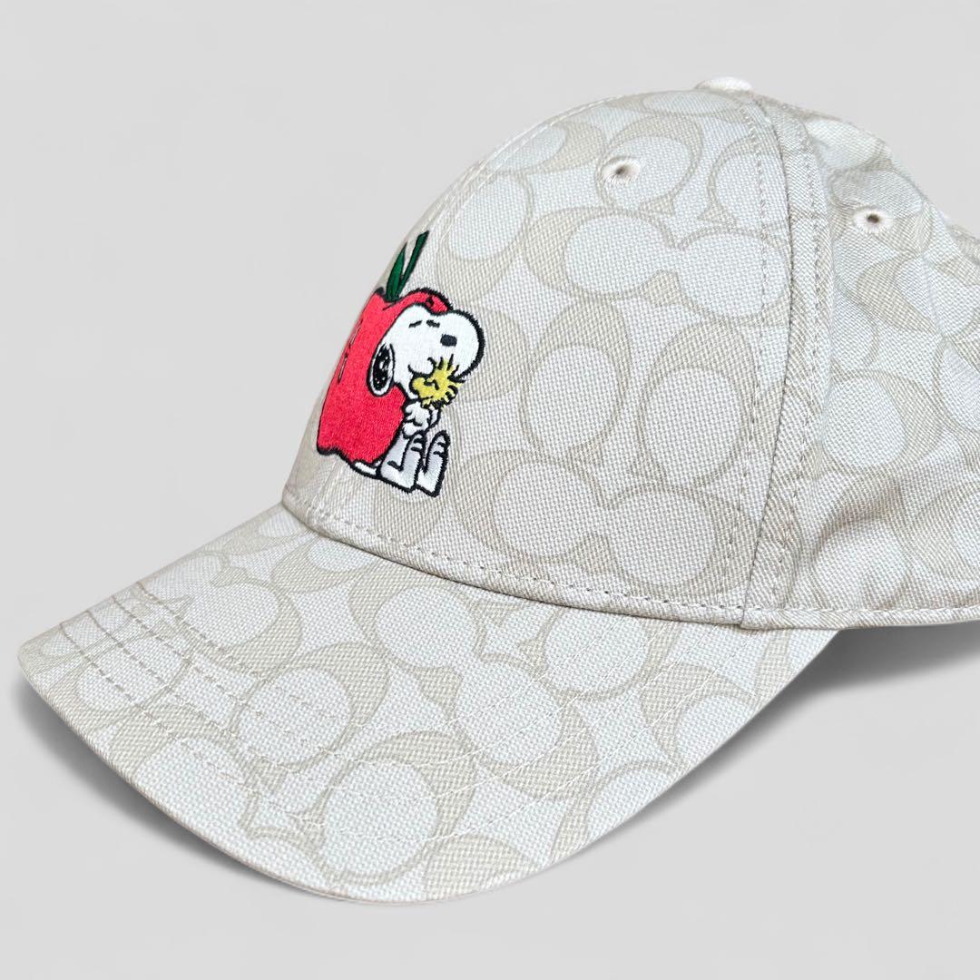 未使用品 コーチ COACH キャップ スヌーピー ピーナッツ シグネチャー