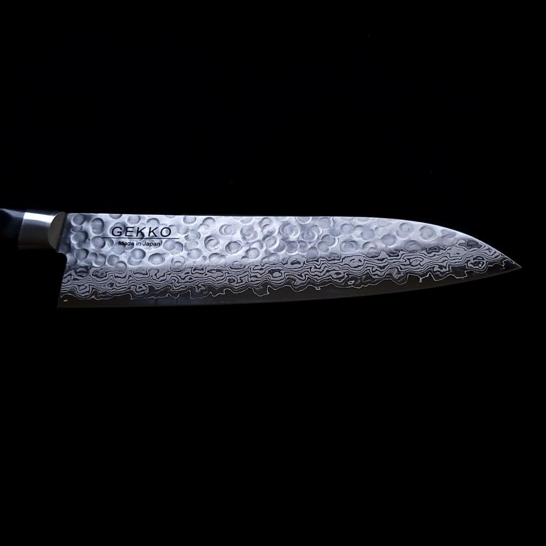 ソ*ー様 日本製 VG10 ダマスカス 三徳包丁185mm 黒柄 G1756E