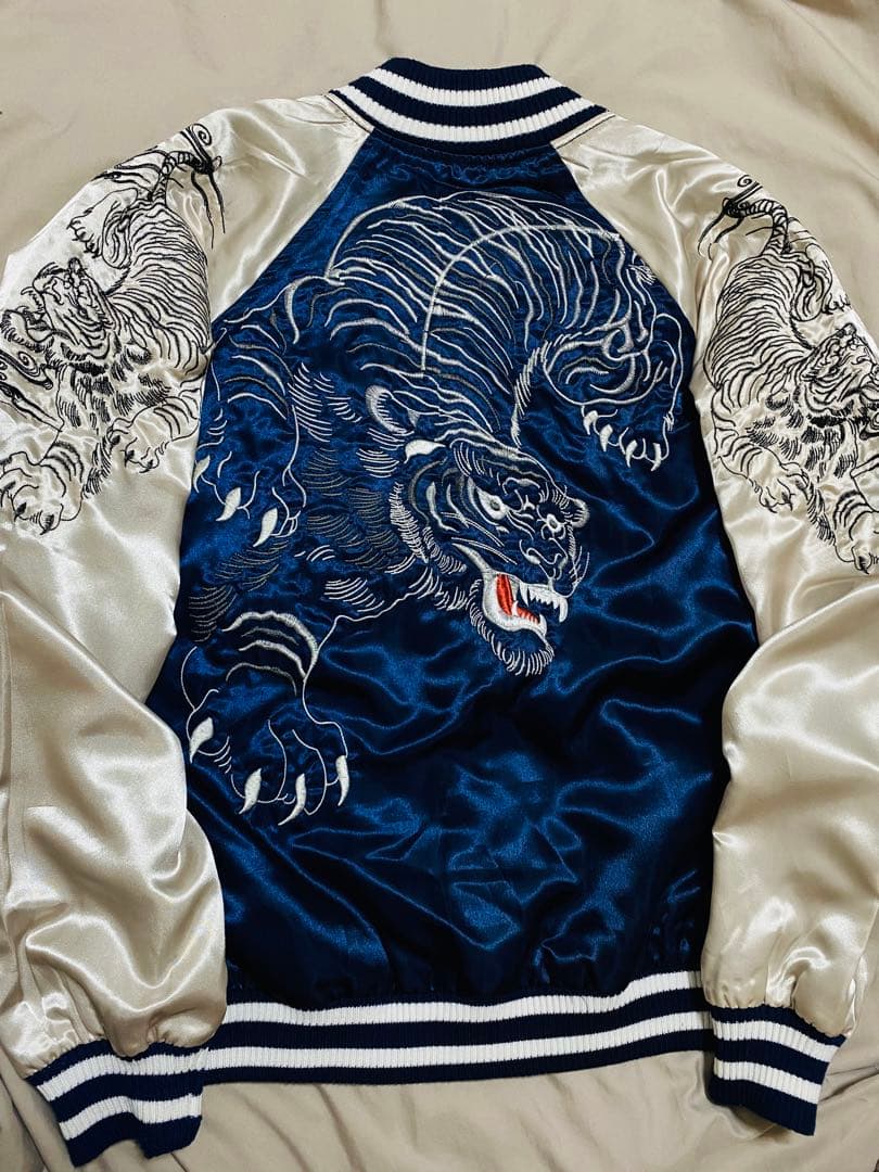 日本 限定　虎 STUDIO HIRO サテン スカジャン unisex