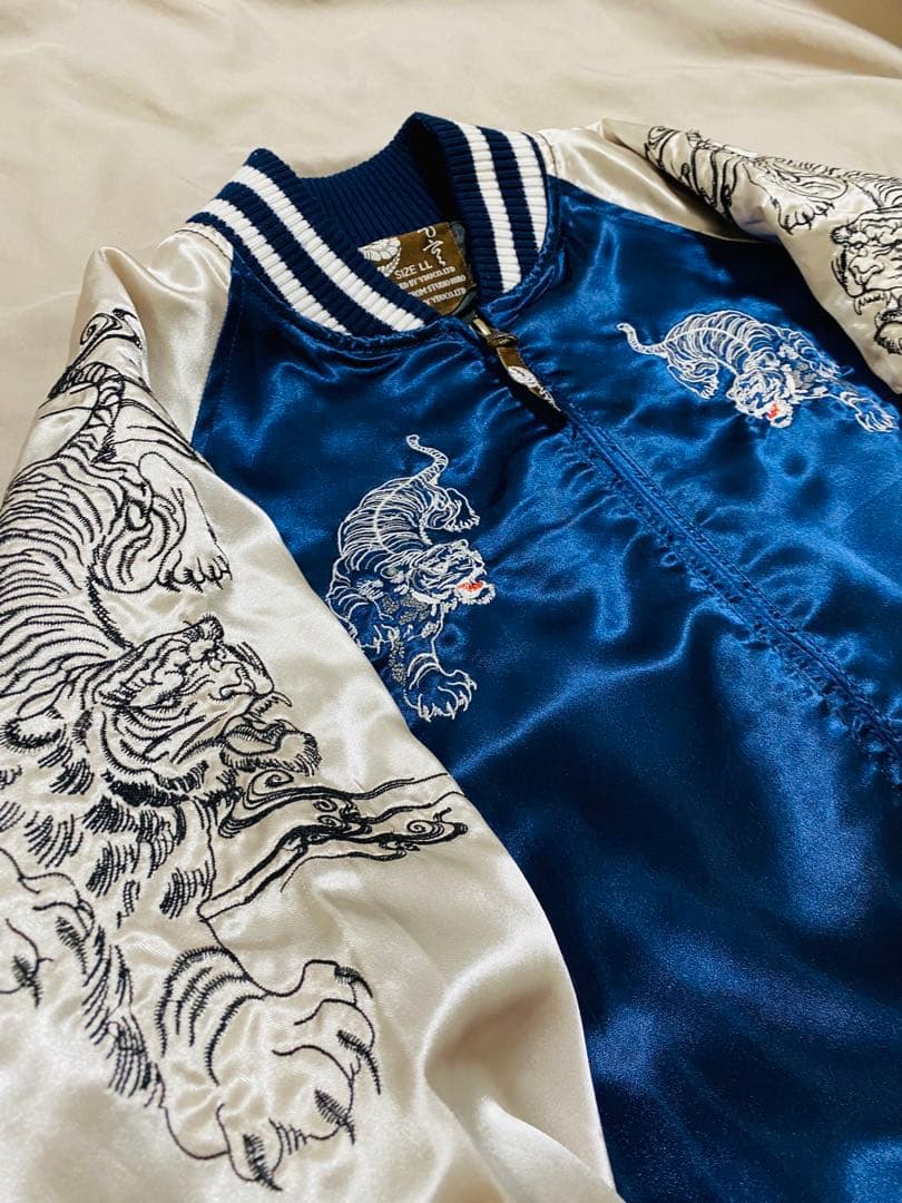 日本 限定　虎 STUDIO HIRO サテン スカジャン unisex
