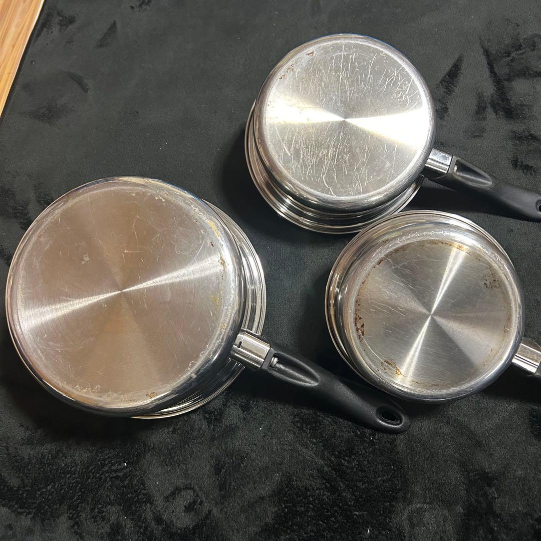 AMWAY 大中小ソースパン3点セット