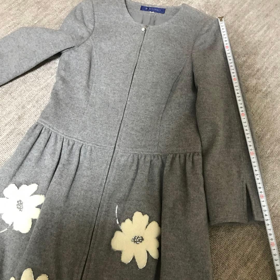 サファイア 　M'S GRACY グレー ロングコート 38