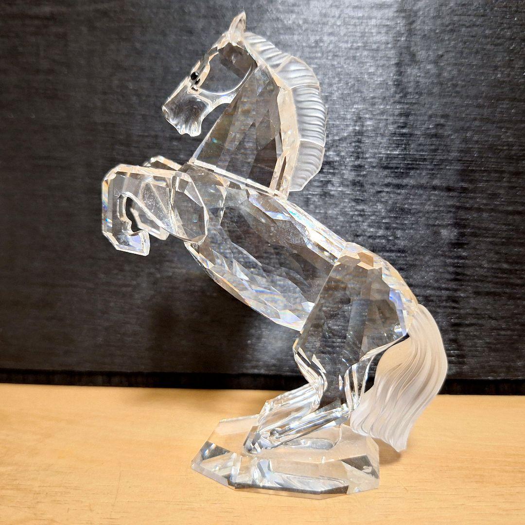 【極美品】スワロフスキー クリスタル 置物 ホース 跳ね馬 箱なし 廃盤品